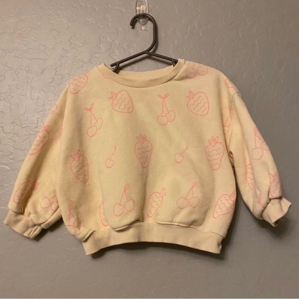 Zara strawberries pullover sweatshirt 18-24 months